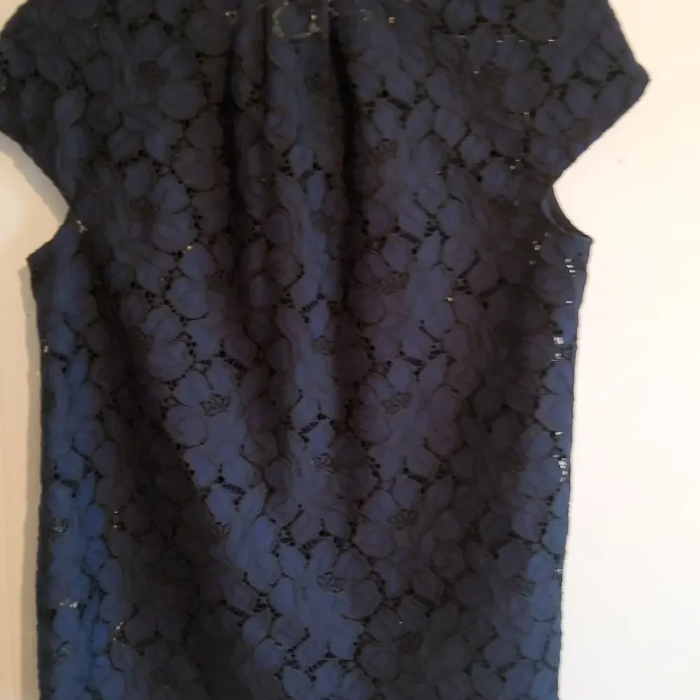 J. Crew Cap-Sleeve Floral Lace Top